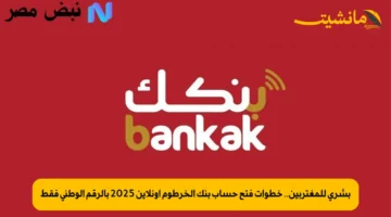 بشرى للمغتربين.. خطوات فتح حساب بنك الخرطوم أونلاين 2025 بالرقم الوطني فقط